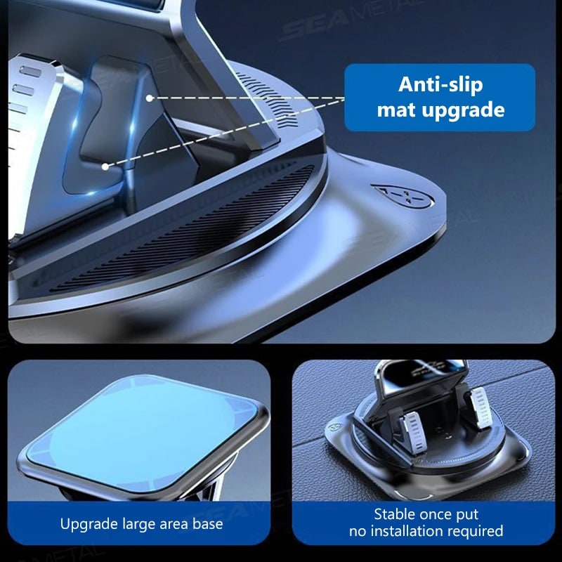 Car Phone Mount with 360 Degree Rotation Dashboard Holder and Anti-Slip Gel Suction Base - Image 5