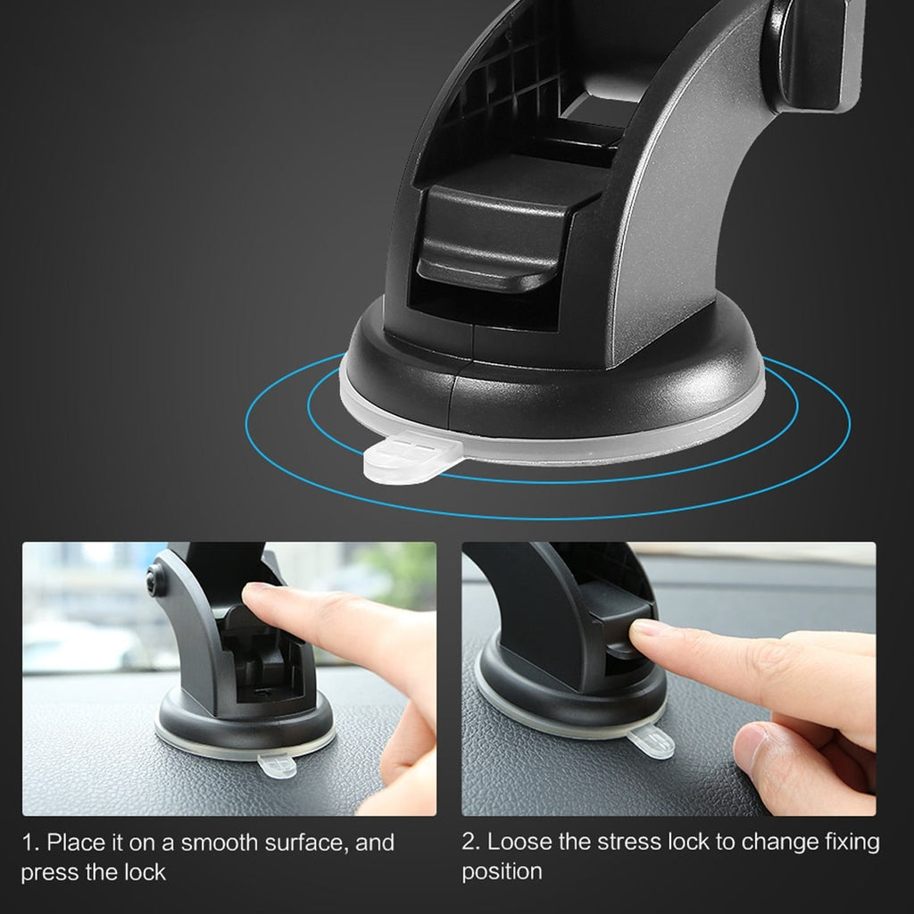 Car Phone Stand Holder Mount with Telescopic Arm and Suction Cup Base Magnet - Image 11