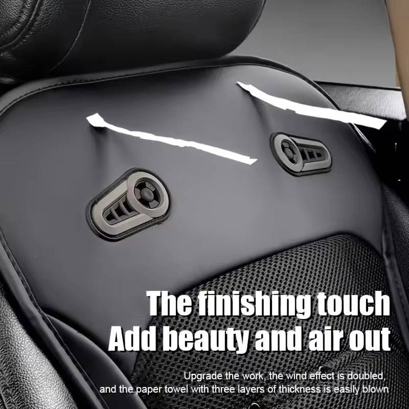 Car Seat Cover Cushion Cooling Ventilated Breathable Mesh Faux Leather Pad - Image 4