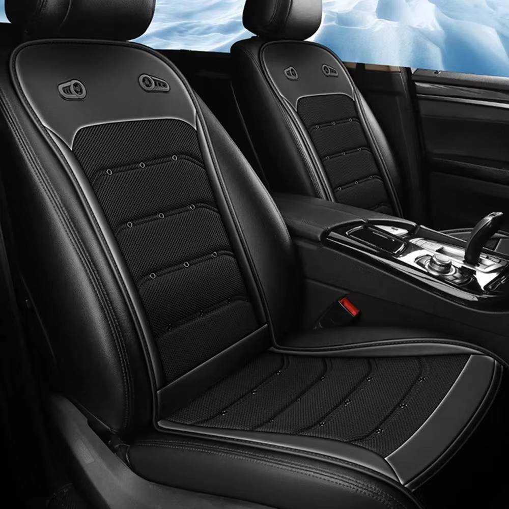 Car Seat Cover Cushion Cooling Ventilated Breathable Mesh Faux Leather Pad - Image 5