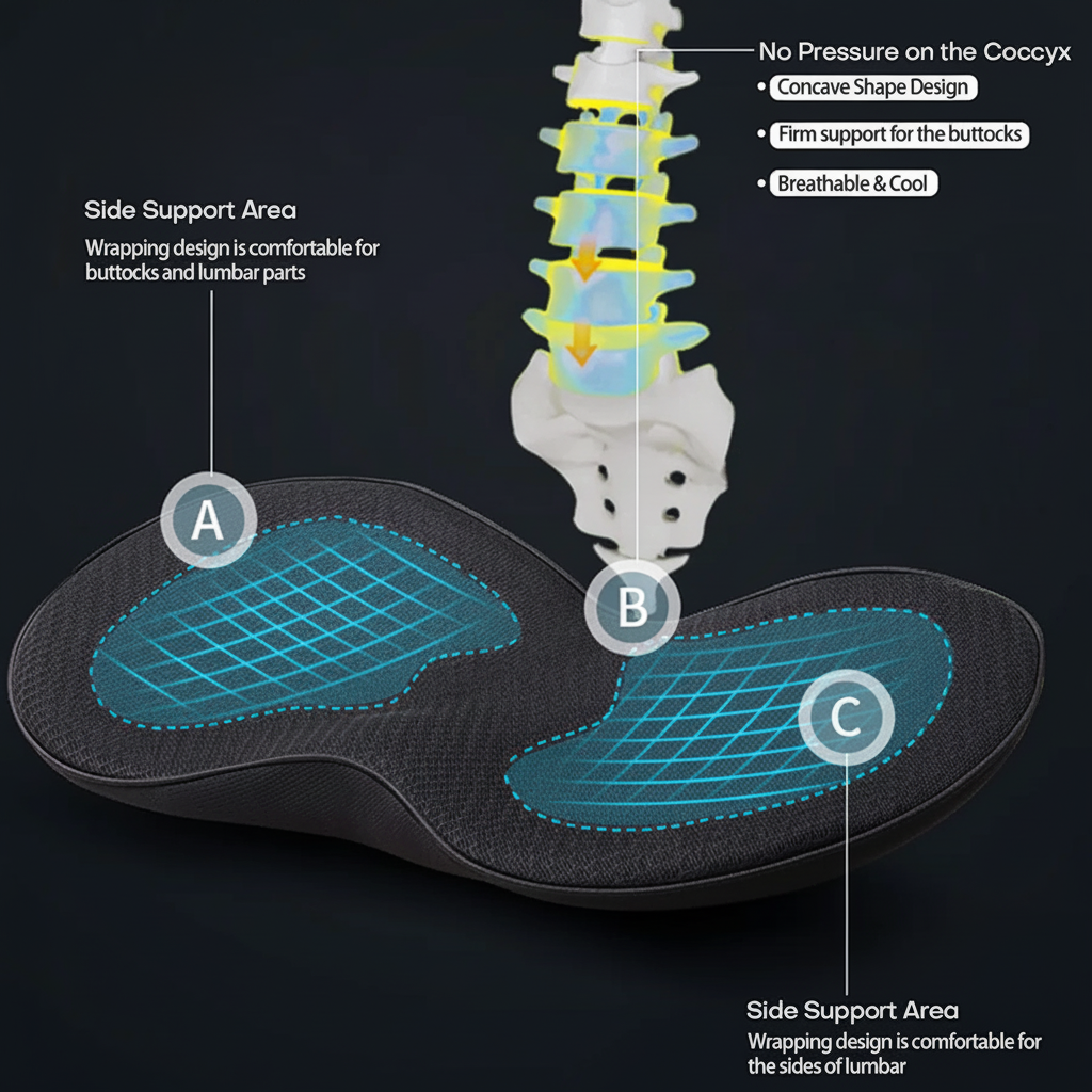Car Seat Cushion with Memory Foam Ergonomic Support and Breathable Mesh Cover - Image 11