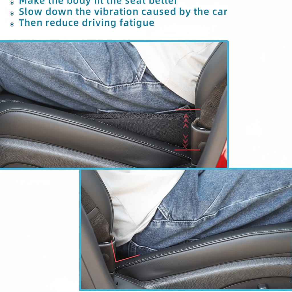 Car Seat Cushion with Memory Foam Ergonomic Support and Breathable Mesh Cover - Image 12