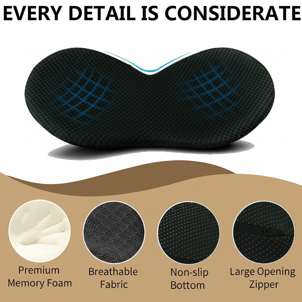 Car Seat Cushion with Memory Foam Ergonomic Support and Breathable Mesh Cover - Image 7