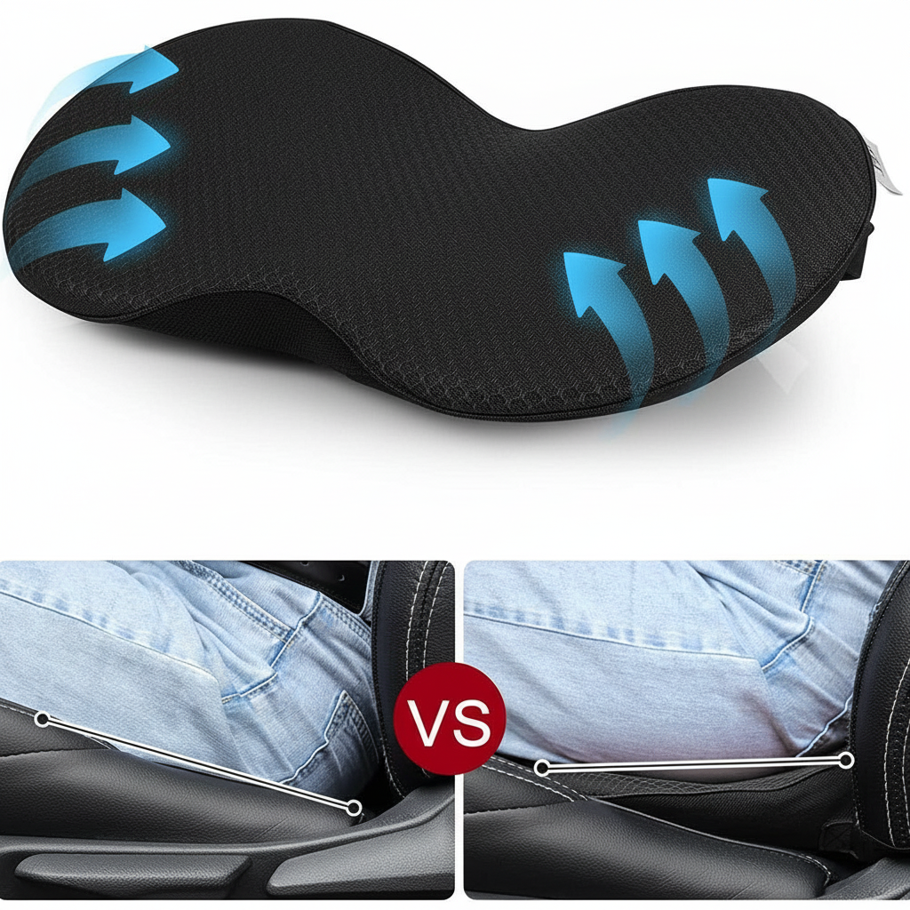 Car Seat Cushion with Memory Foam Ergonomic Support and Breathable Mesh Cover - Image 9