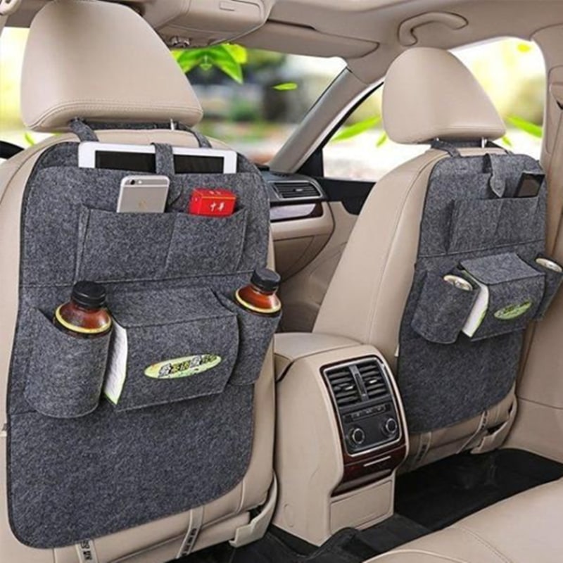 Car Seat Organizer with Backseat Storage Tissue Box Holder and Bottle Pockets Vehicle - Image 17