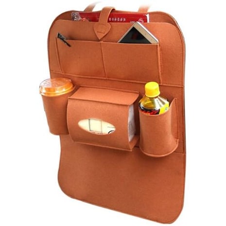 Car Seat Organizer with Backseat Storage Tissue Box Holder and Bottle Pockets Vehicle - Image 4