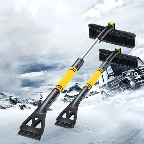 Car Snow Brush and Ice Scraper with Rotating Head and Telescoping Handle - Image 2