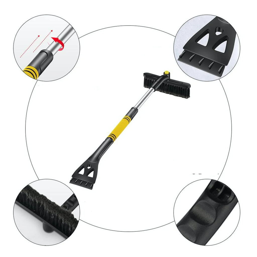 Car Snow Brush and Ice Scraper with Rotating Head and Telescoping Handle - Image 6
