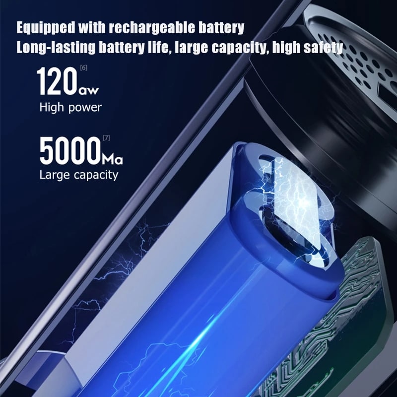 Car Vacuum Cleaner Handheld Hepa Mini Cordless Rechargeable with Retractable Handle - Image 3