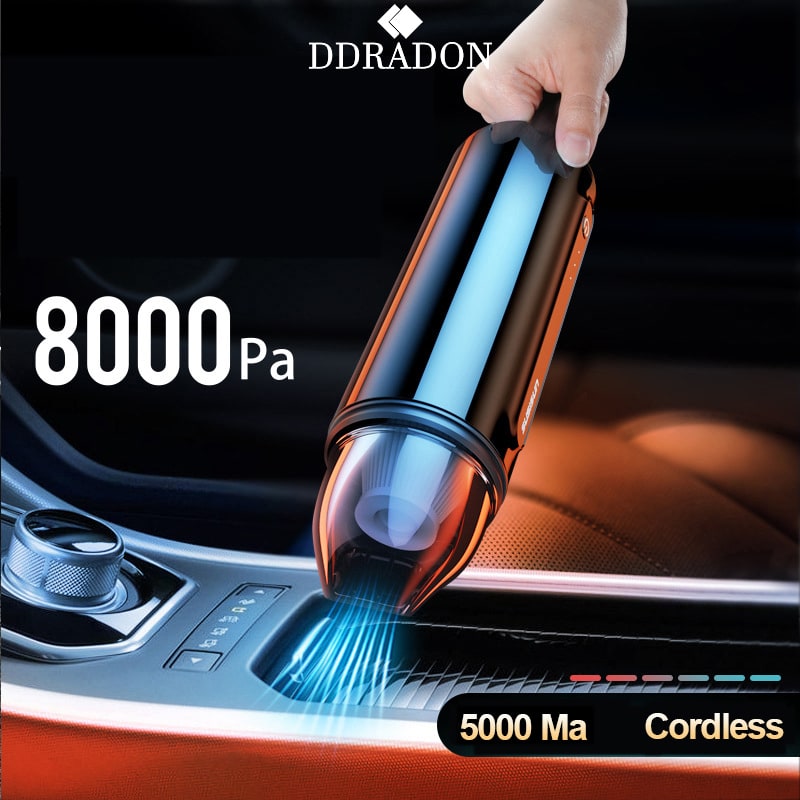 Car Vacuum Cleaner Handheld Hepa Mini Cordless Rechargeable with Retractable Handle - Image 4
