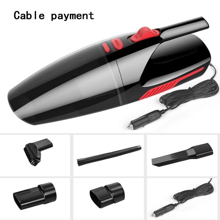 Car Vacuum Cleaner Handheld Hepa Wet and Dry with Attachments and Extension Hose - Image 3