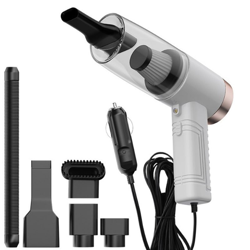 Car Vacuum Cleaner Handheld Portable with 12v Cigarette Lighter Plug and Multiple Attachments - Image 3