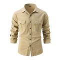 Cargo Pocket Long Sleeve Shirt for Men — styling detail