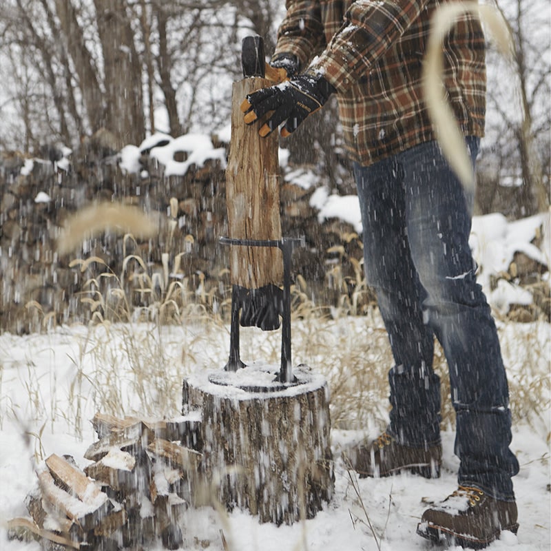 Cast Iron Log Splitter and Kindling with Safety Ring and Mounting Base Electric Wood - Image 3
