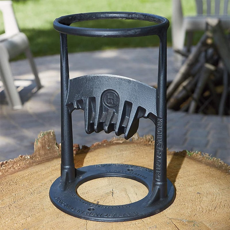 Cast Iron Log Splitter and Kindling with Safety Ring and Mounting Base Electric Wood - Image 7