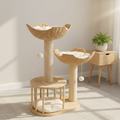 Cat Tree and Condo Tower with Sisal Scratching Posts and Woven Baskets Floor To Ceiling - Image 1