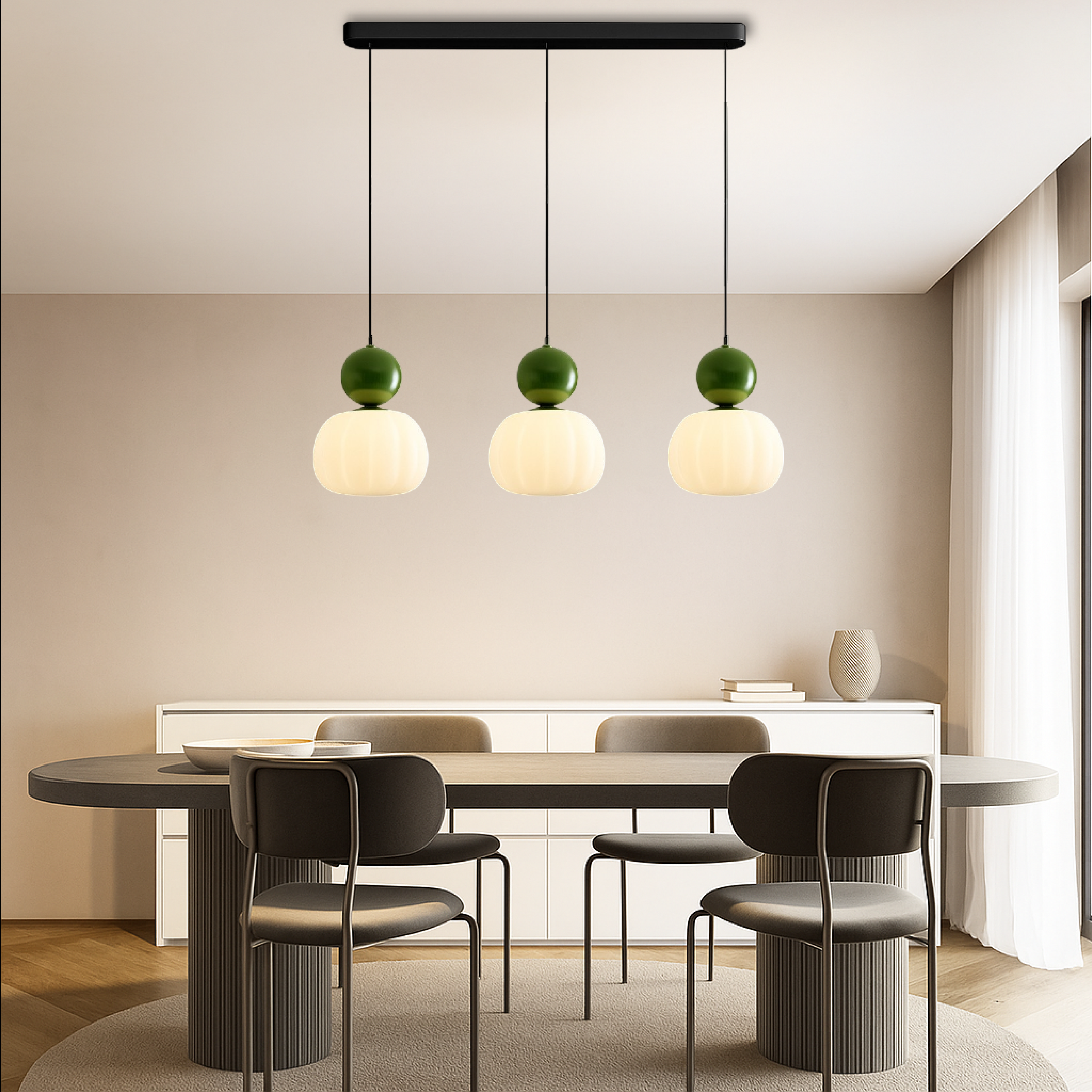 Ceiling Light Modern Pendant Hanging Frosted Geometric Dining Art Deco - Image 3