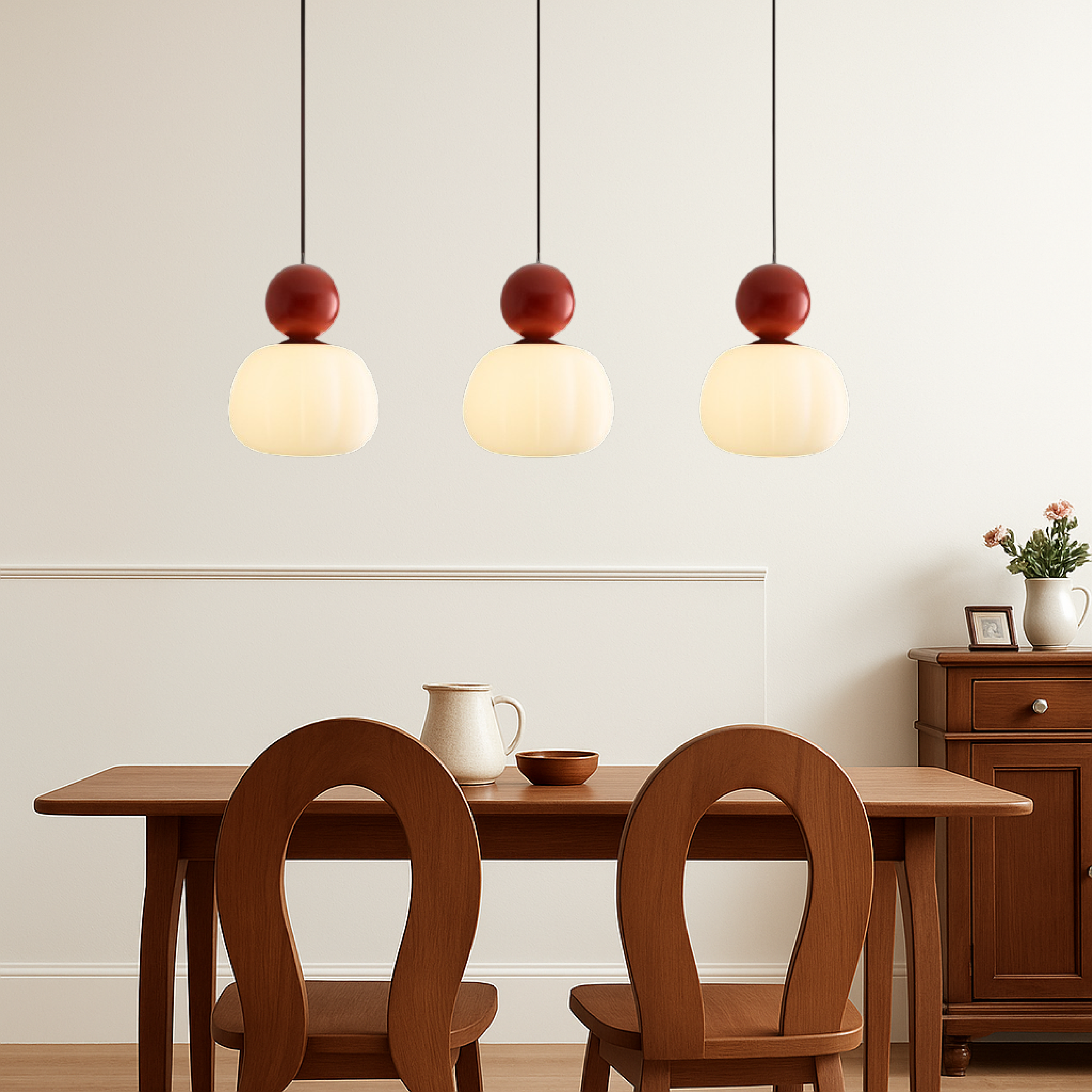 Ceiling Light Modern Pendant Hanging Frosted Geometric Dining Art Deco - Image 5