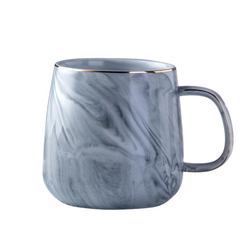 Ceramic Coffee Mug with Marble Pattern and Gold Rim Stainless Steel Travel to Go Cup - Image 8
