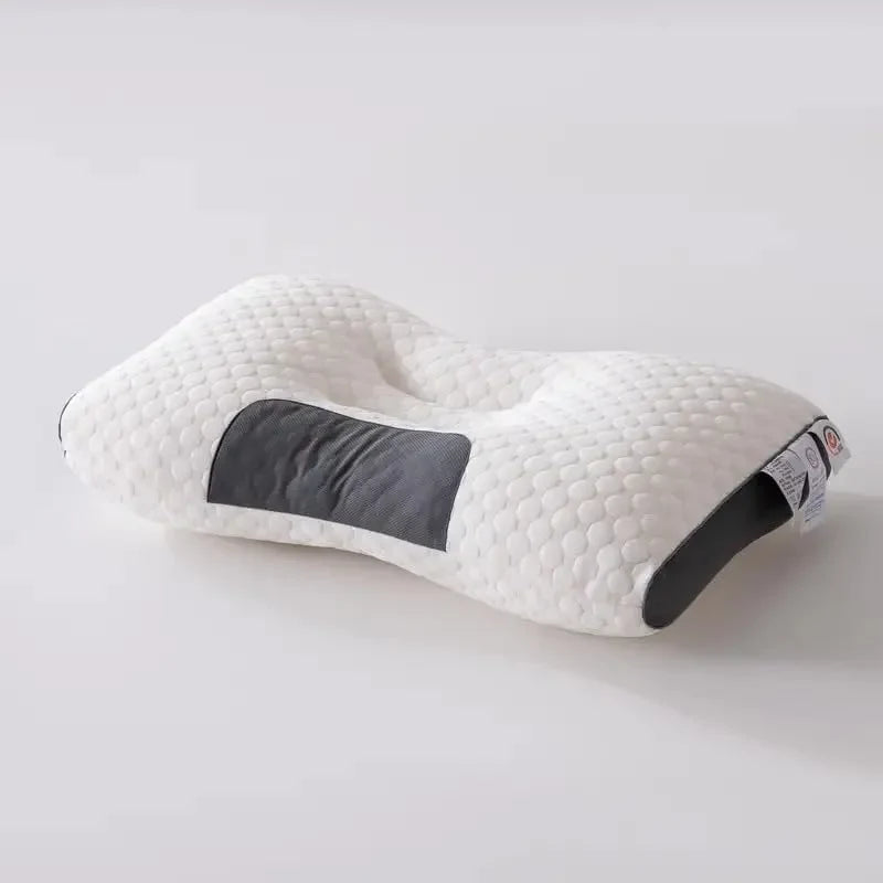 Cervical Support Pillow with Ergonomic Contour and Breathable Knitted Cover for Neck Pain Relief - Image 1