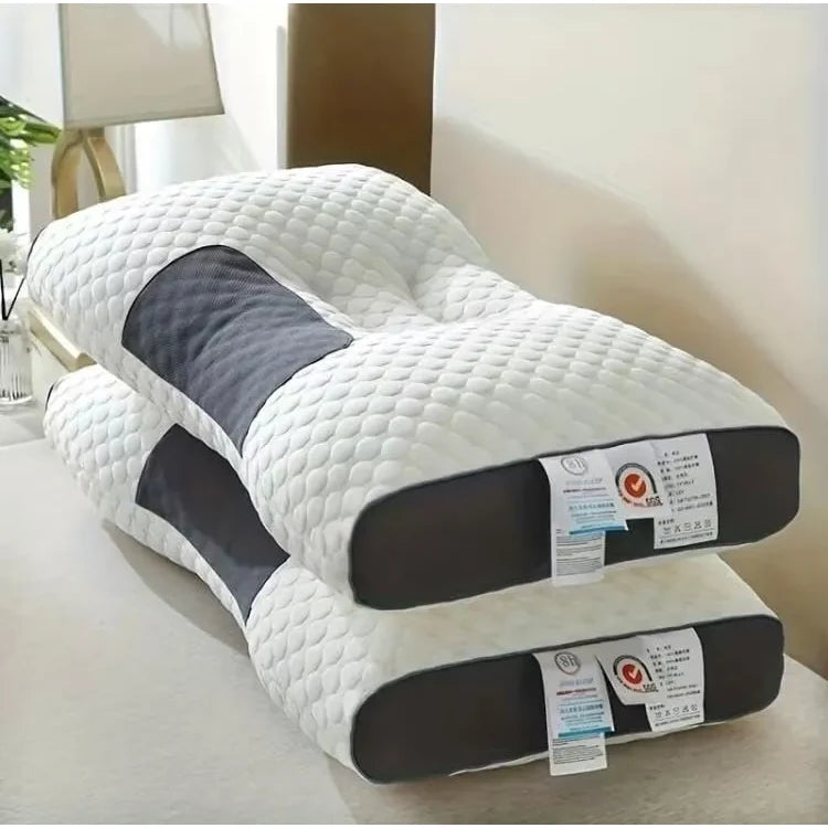 Cervical Support Pillow with Ergonomic Contour and Breathable Knitted Cover for Neck Pain Relief - Image 3