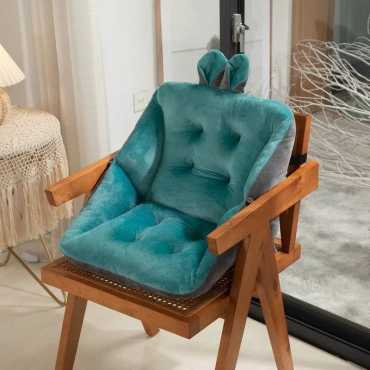 Chair Cushion with Office Back Support for Desk Plush Tufted Fleece Pad Vanity - Image 4