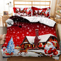 Christmas Bedding Set with Duvet Cover and Pillowcases Digital Print Three-Piece - Image 10