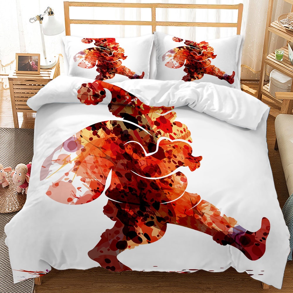 Christmas Bedding Set with Duvet Cover and Pillowcases Digital Print Three-Piece - Image 5