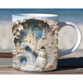 Christmas Coffee Mug with 3D Snowman Design and Ceramic Construction - Image 7
