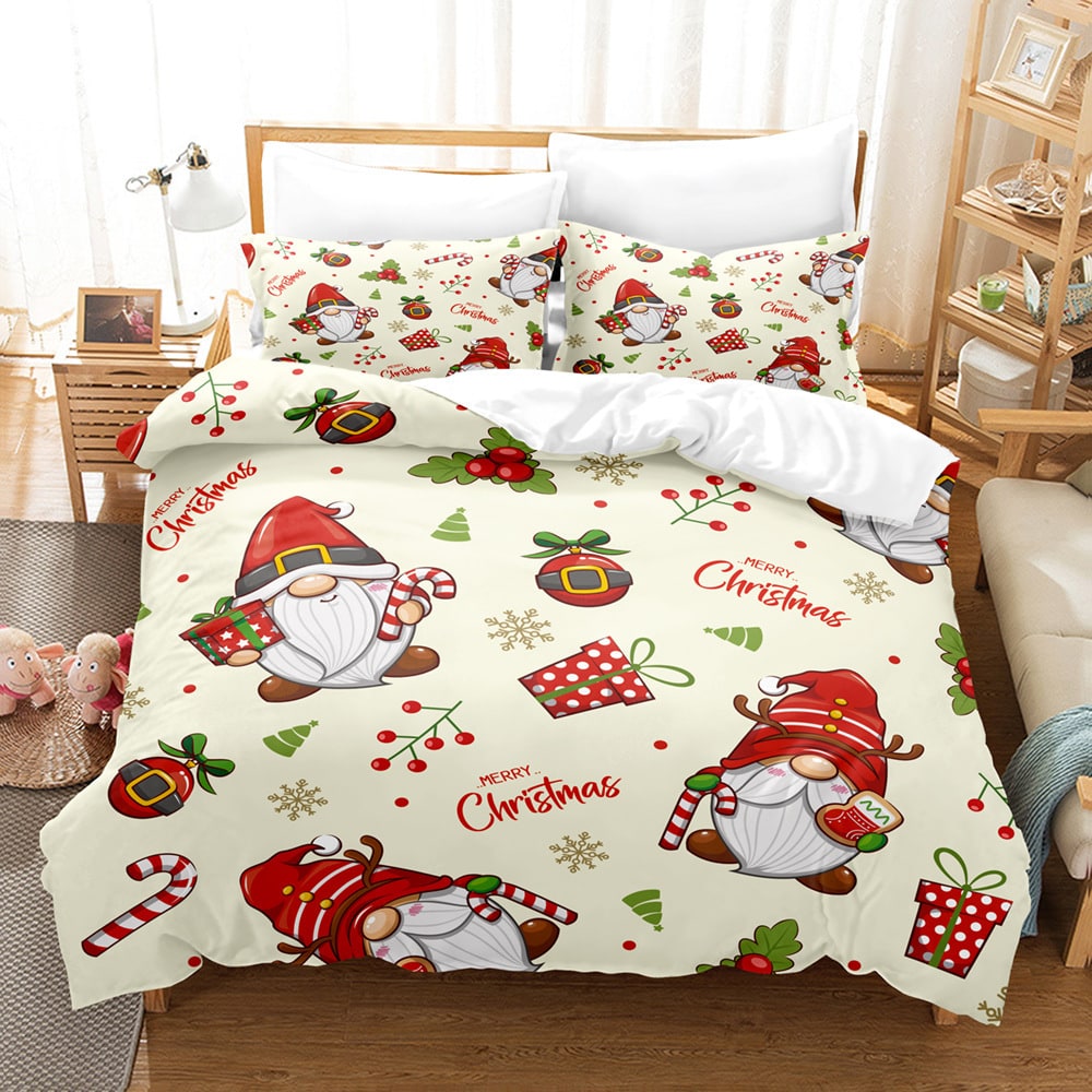 Christmas Digital Printed Duvet Cover Set with Pillowcases and Festive Bedding Design - Image 2