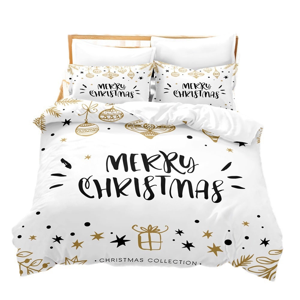 Christmas Digital Printed Duvet Cover Set with Pillowcases and Festive Bedding Design - Image 3