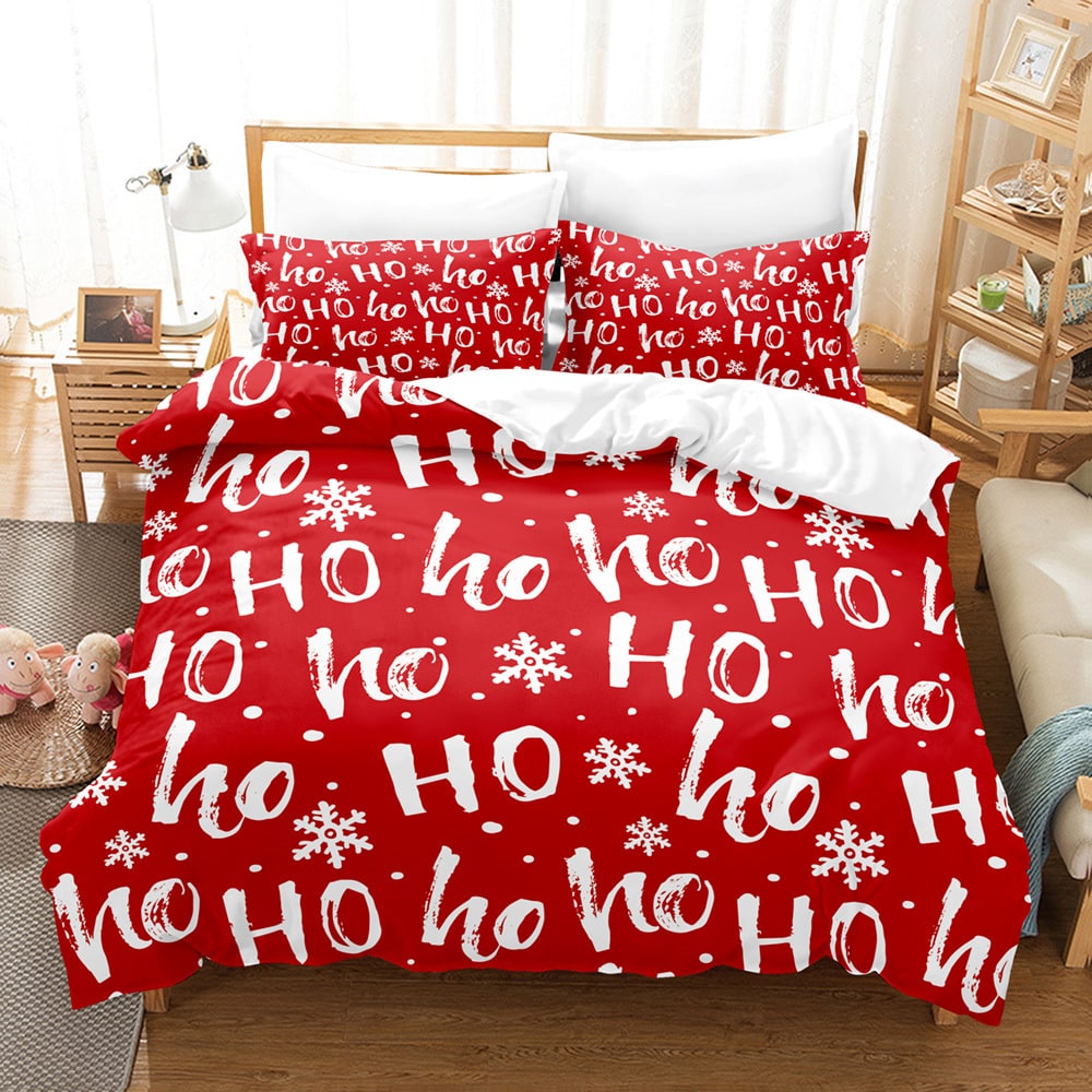 Christmas Digital Printed Duvet Cover Set with Pillowcases and Festive Bedding Design - Image 6