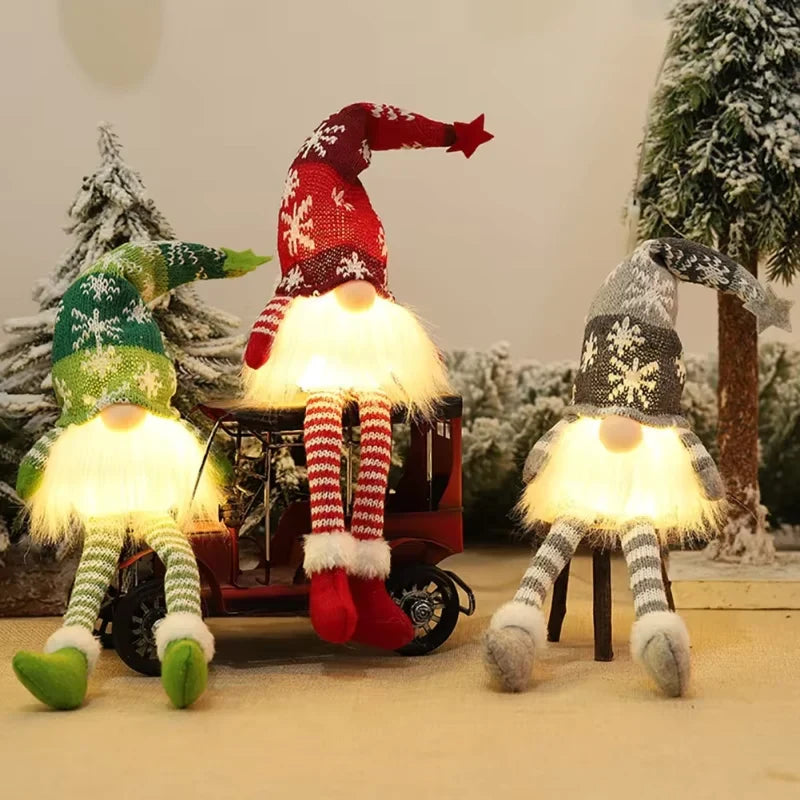 Christmas Gnome Plush with Light Up Glowing Body and Snowflake Hat - Image 2