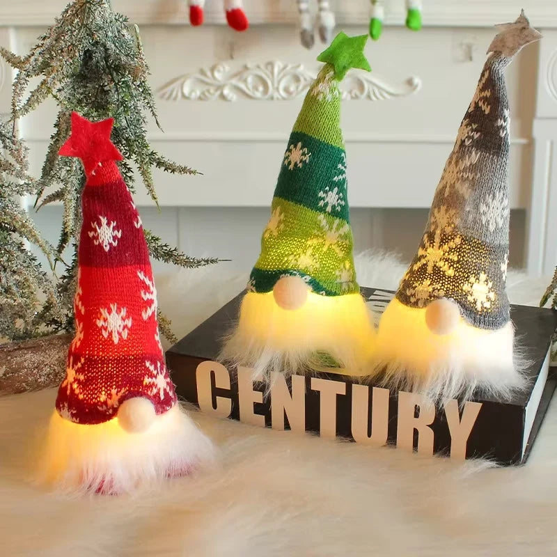 Christmas Gnome Plush with Light Up Glowing Body and Snowflake Hat - Image 3