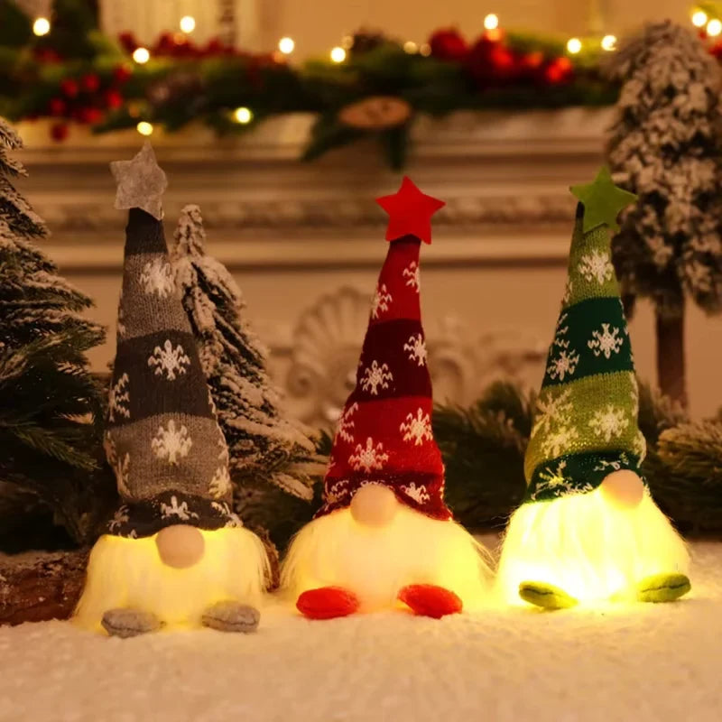 Christmas Gnome Plush with Light Up Glowing Body and Snowflake Hat - Image 4