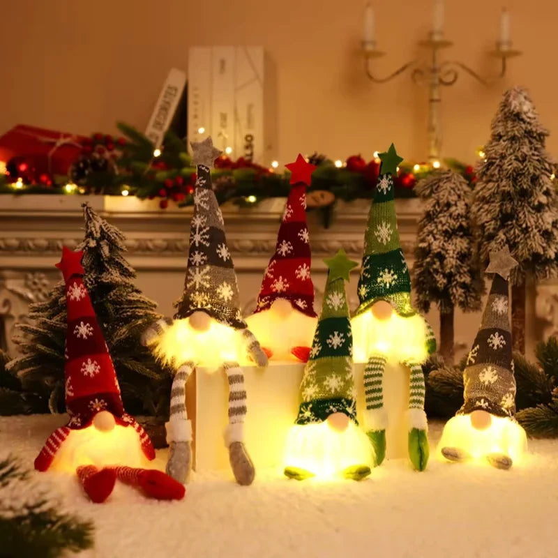 Christmas Gnome Plush with Light Up Glowing Body and Snowflake Hat - Image 5