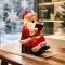 Christmas Night Light with LED Battery Operated Santa Figurine and Book Design - Image 3