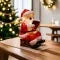 Christmas Night Light with LED Battery Operated Santa Figurine and Book Design - Image 4