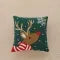 Christmas Pillow Cover Square Throw with Festive Embroidered Design and Woven Texture - Image 4