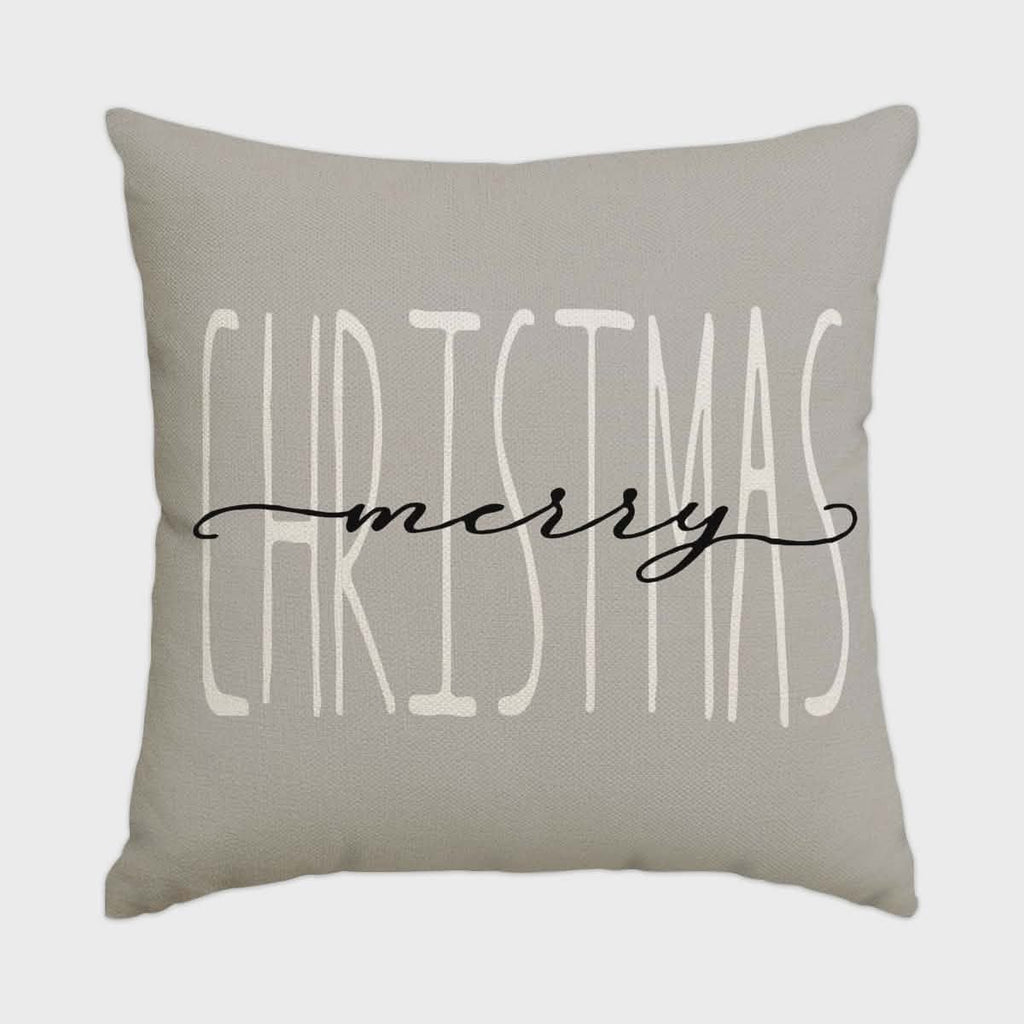 Christmas Pillow Covers Set of 4 Square Throw with Hidden Zipper and Woven Microfibre Gnome Print - Image 8