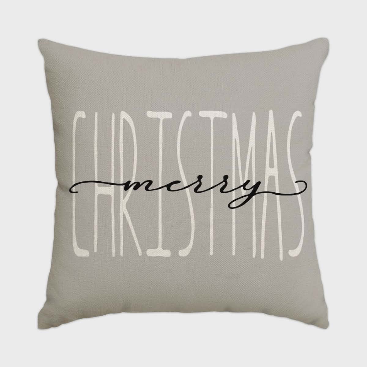 Christmas Pillow Covers Set of 4 Square Throw with Hidden Zipper and Woven Microfibre Gnome Print - Image 8