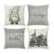 Christmas Pillow Covers Set of 4 Square Throw with Hidden Zipper and Woven Microfibre Gnome Print - Image 9