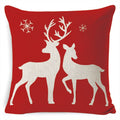 Christmas Pillow Covers Square Throw with Festive Linen Print and Knife-Edge Seams - Image 22