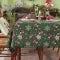 Christmas Tablecloth with Pom-Pom Fringe Snowflake and Stocking Pattern for Festive Table Decor - Image 6