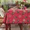 Christmas Tablecloth with Pom-Pom Fringe Snowflake and Stocking Pattern for Festive Table Decor - Image 7
