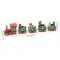 Christmas Train Decoration with Wooden Miniature Figures and Retro Tabletop Design - Image 1