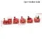 Christmas Train Decoration with Wooden Miniature Figures and Retro Tabletop Design - Image 2