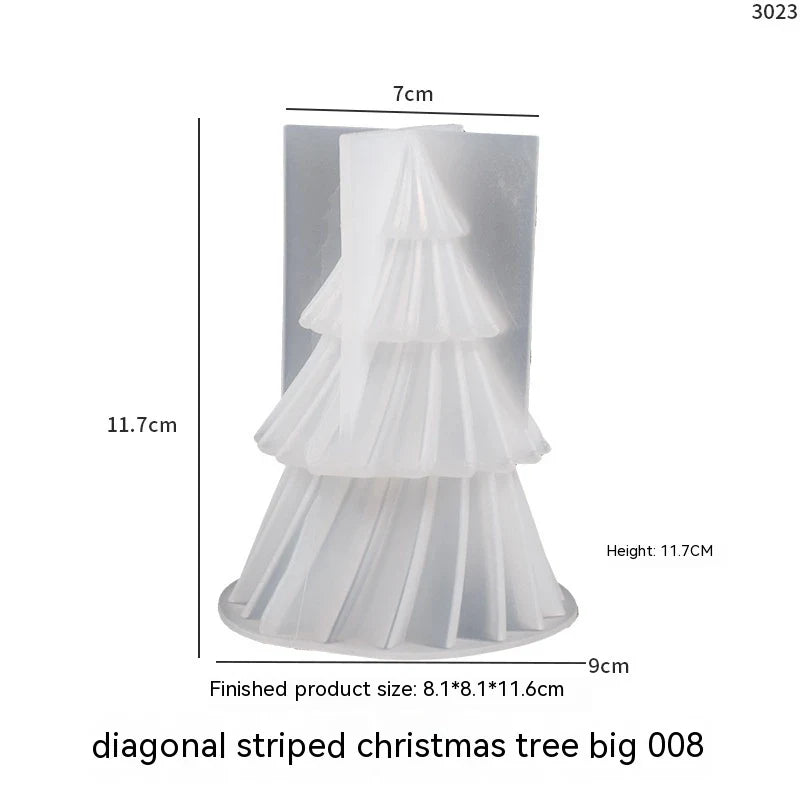 Christmas Tree Candle Silicone Mold with 3D Tiered Design for Making - Image 5