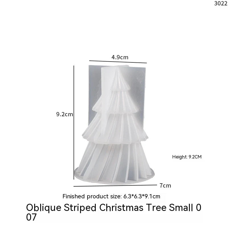 Christmas Tree Candle Silicone Mold with 3D Tiered Design for Making - Image 6