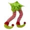 Christmas Tree Elf Decoration with Plush Striped Legs and Pointed Green Shoes - Image 2